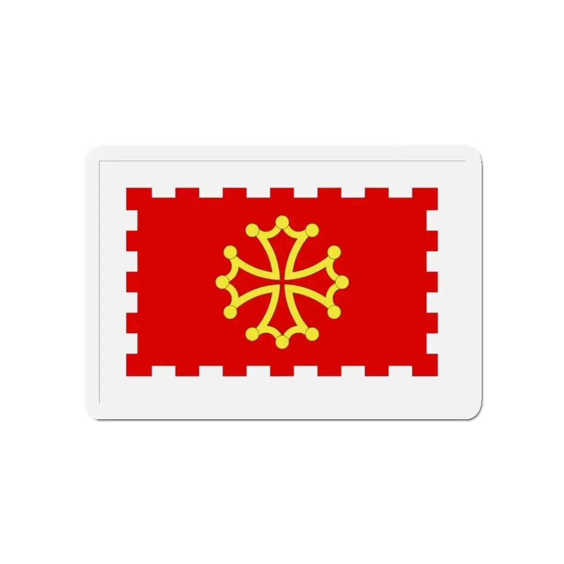 Flag of Aude France 2 - Refrigerator Magnet 4 Inch - The Sticker Space