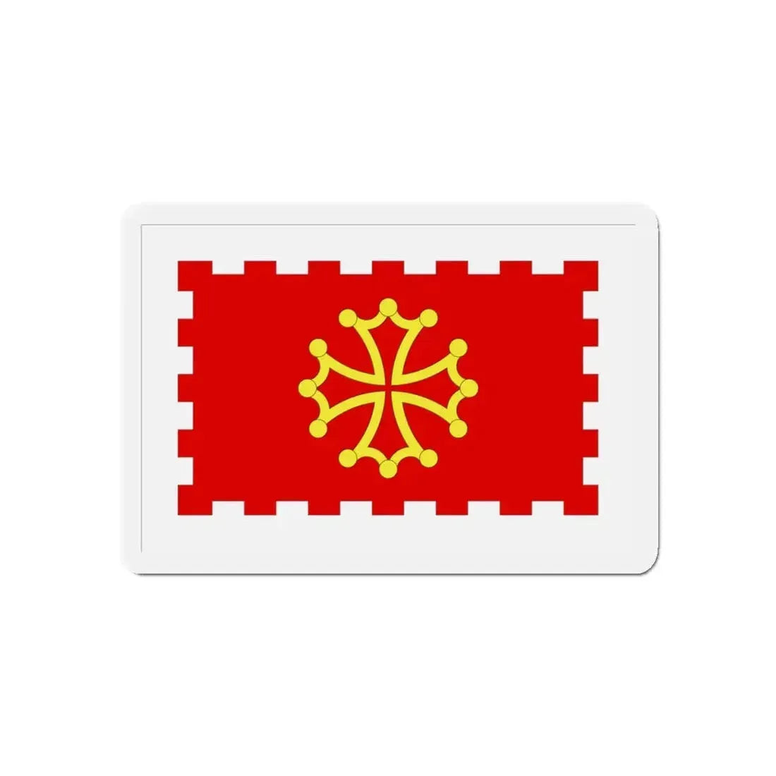Flag of Aude France 2 - Refrigerator Magnet 5 Inch - The Sticker Space
