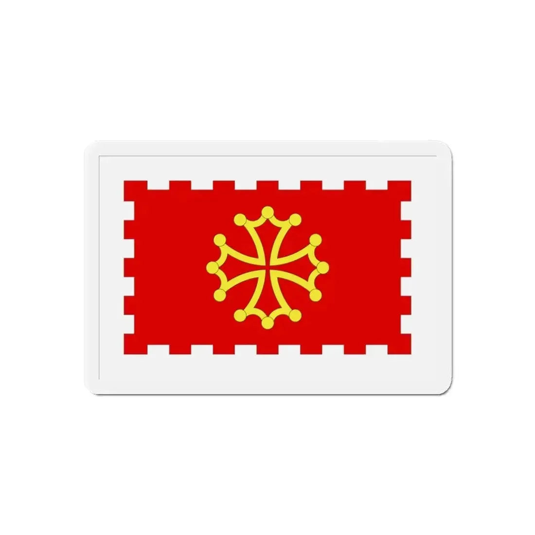 Flag of Aude France 2 - Refrigerator Magnet 6 Inch - The Sticker Space