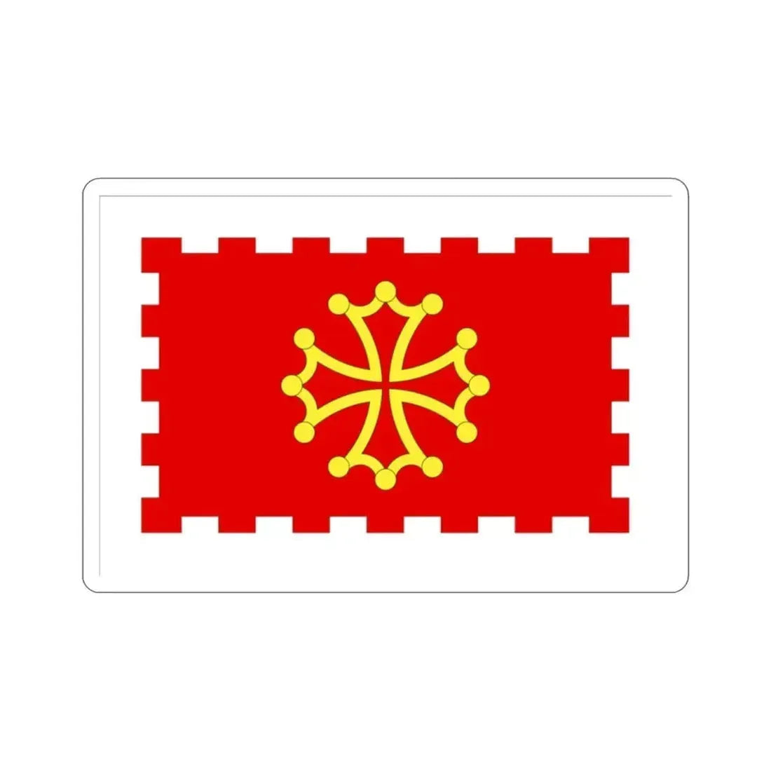 Flag of Aude France 2 STICKER Vinyl Die-Cut Decal 2 Inch - The Sticker Space