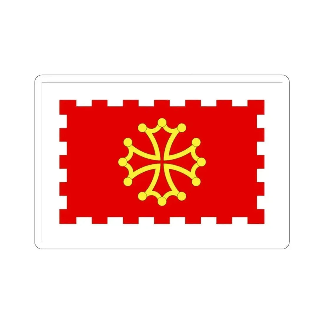 Flag of Aude France 2 STICKER Vinyl Die-Cut Decal 2 Inch - The Sticker Space