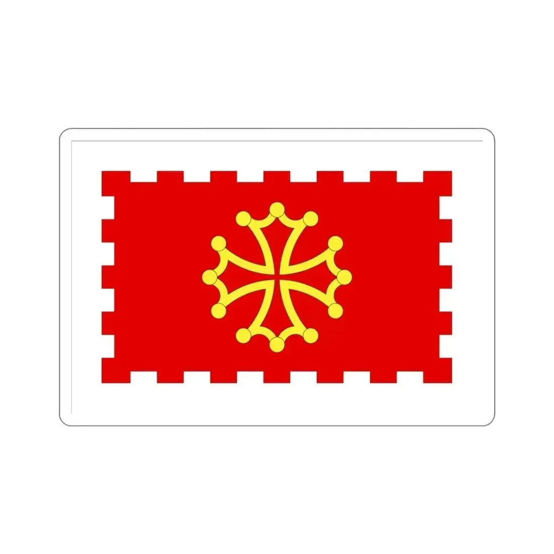 Flag of Aude France 2 STICKER Vinyl Die-Cut Decal 3 Inch - The Sticker Space