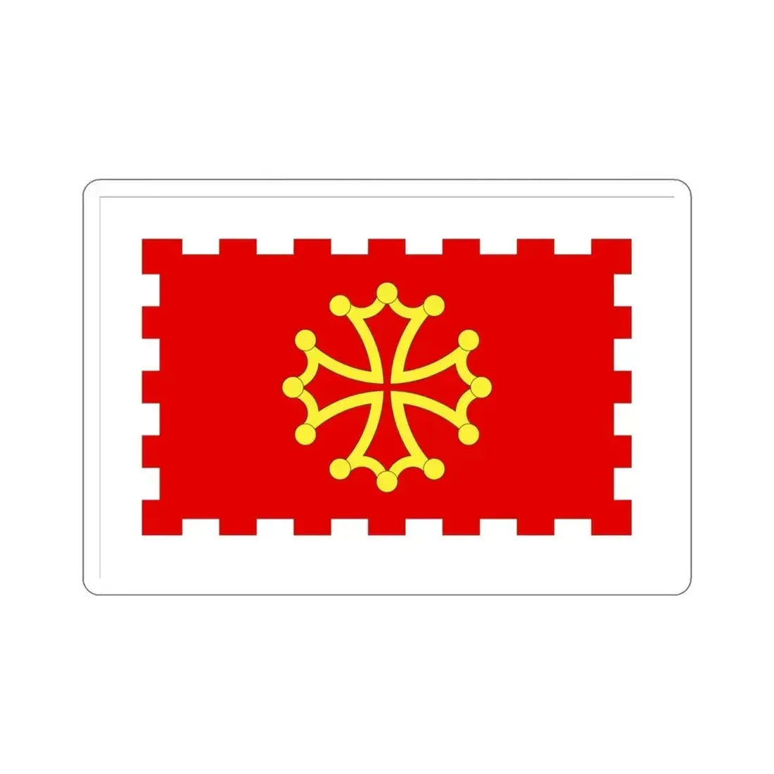 Flag of Aude France 2 STICKER Vinyl Die-Cut Decal 3 Inch - The Sticker Space