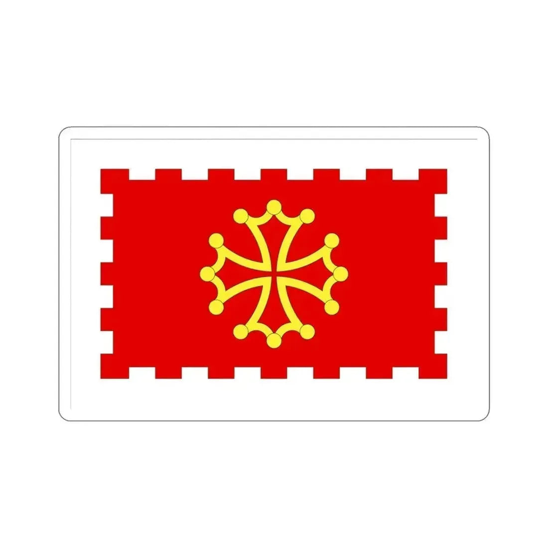 Flag of Aude France 2 STICKER Vinyl Die-Cut Decal 4 Inch - The Sticker Space