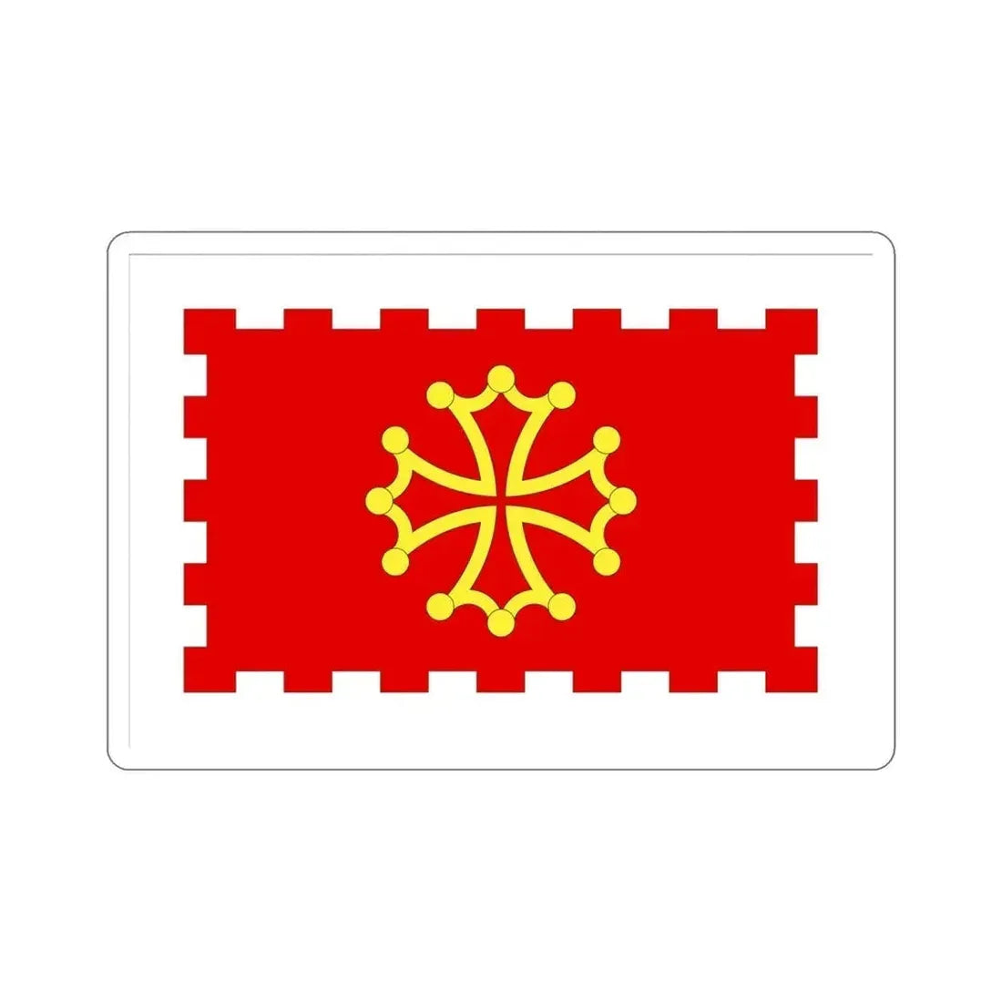 Flag of Aude France 2 STICKER Vinyl Die-Cut Decal 4 Inch - The Sticker Space