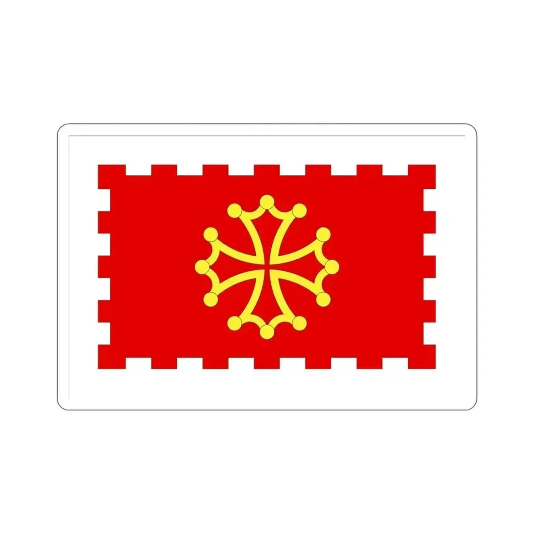 Flag of Aude France 2 STICKER Vinyl Die-Cut Decal 5 Inch - The Sticker Space