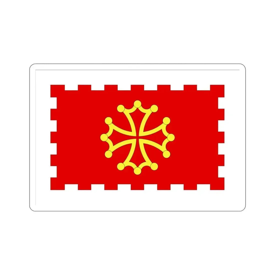 Flag of Aude France 2 STICKER Vinyl Die-Cut Decal 5 Inch - The Sticker Space