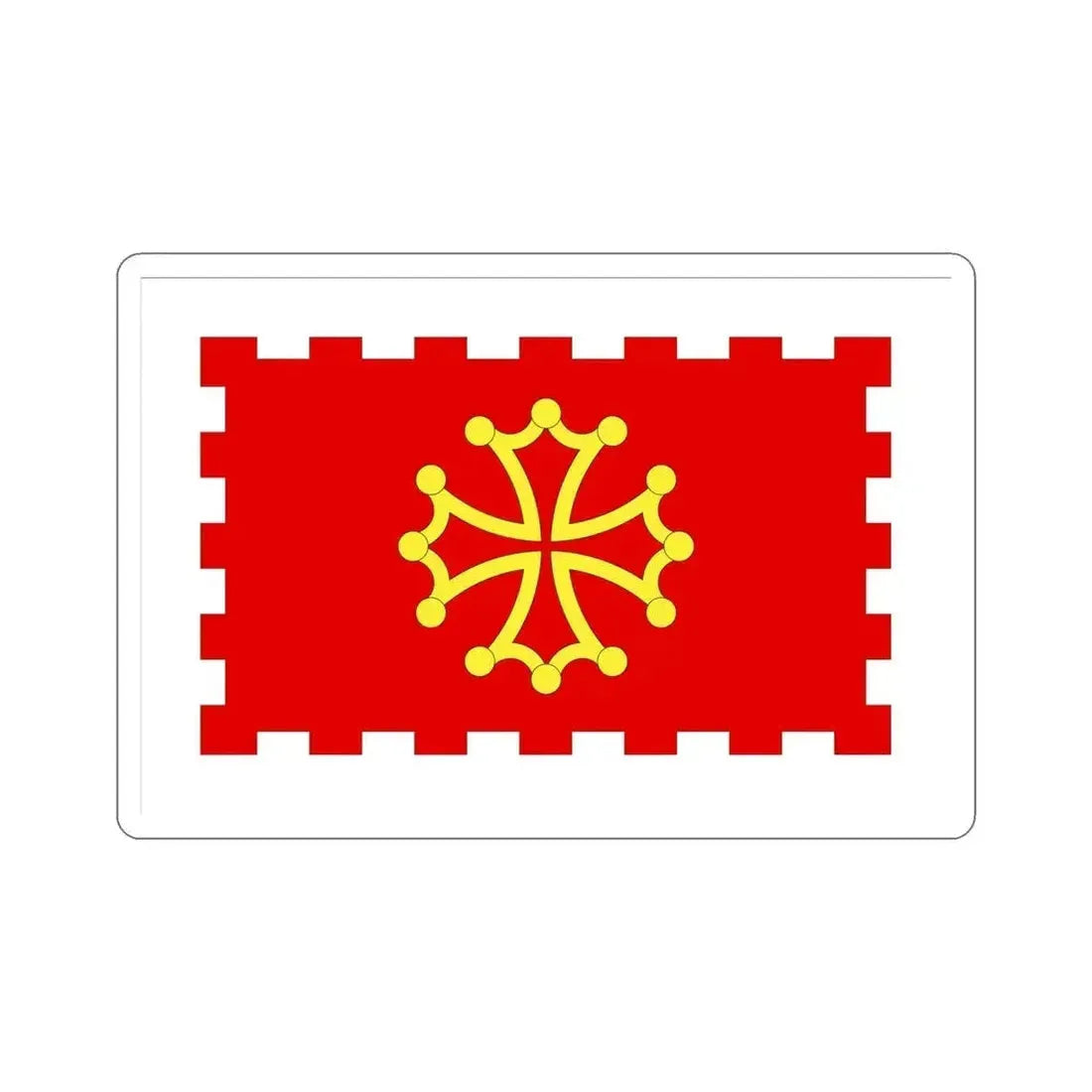 Flag of Aude France 2 STICKER Vinyl Die-Cut Decal 6 Inch - The Sticker Space
