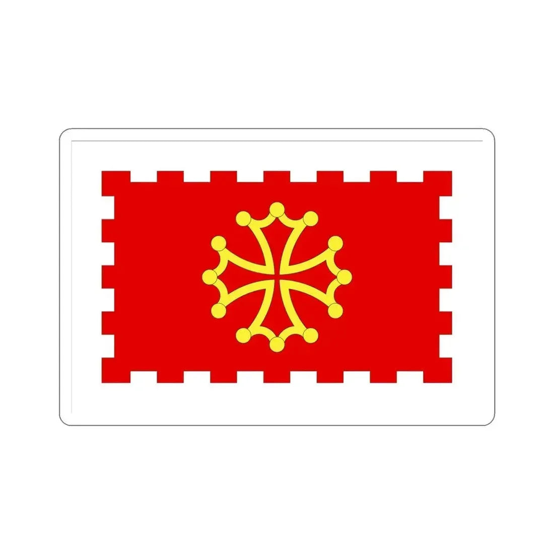 Flag of Aude France 2 STICKER Vinyl Die-Cut Decal 6 Inch - The Sticker Space