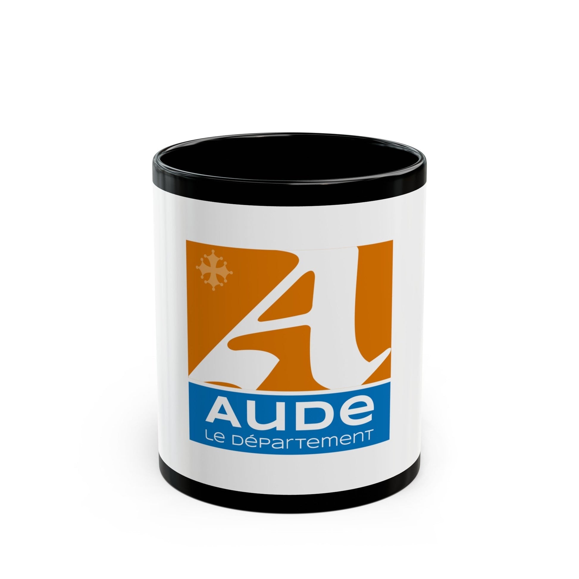 Flag of Aude France - Black Coffee Mug-11oz-The Sticker Space