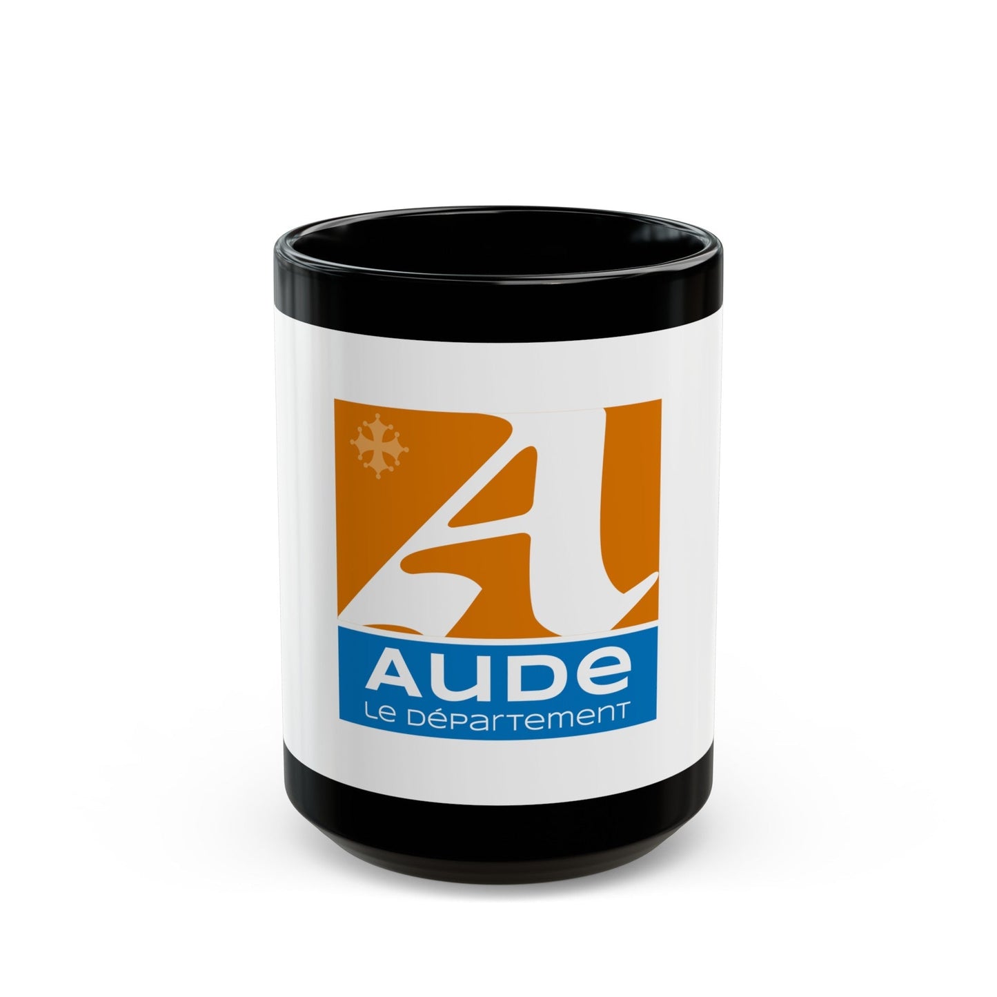 Flag of Aude France - Black Coffee Mug-15oz-The Sticker Space