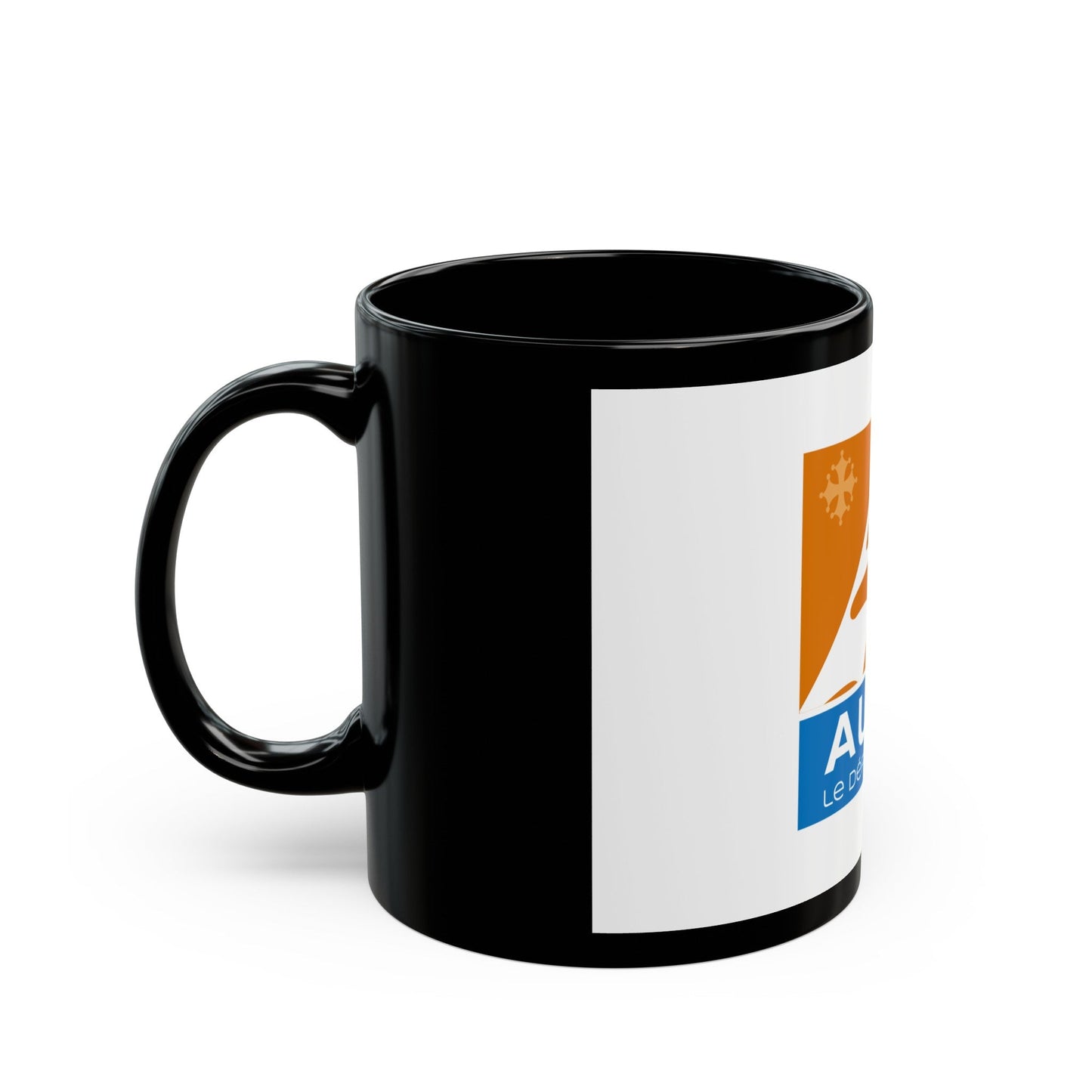 Flag of Aude France - Black Coffee Mug-The Sticker Space