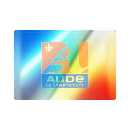 Flag of Aude France Holographic STICKER Die-Cut Vinyl Decal 6 Inch - The Sticker Space