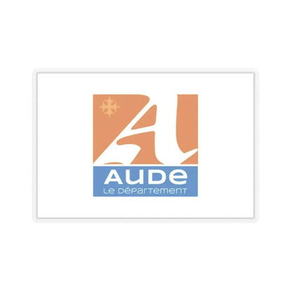 Flag of Aude France - STICKER Vinyl Kiss-Cut Decal 2 Inch Transparent - The Sticker Space