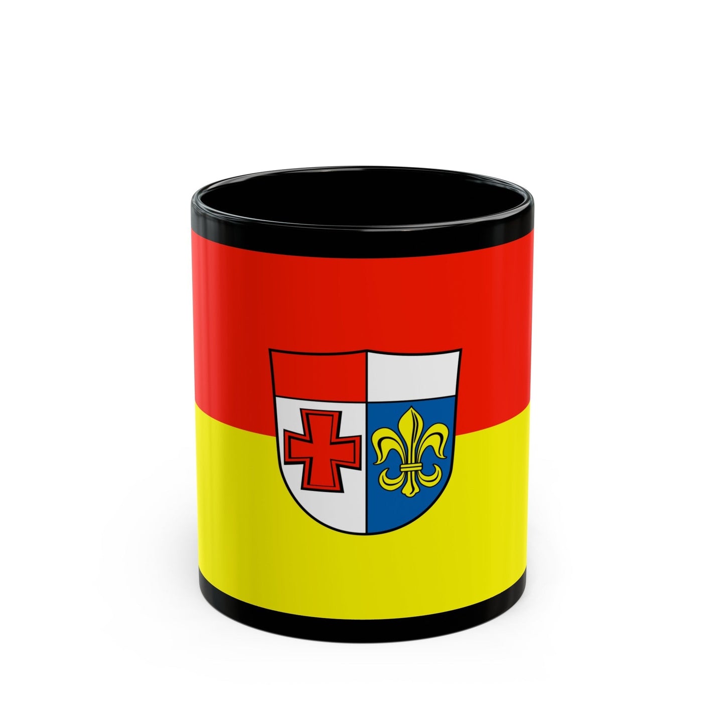 Flag of Augsburg Germany - Black Coffee Mug-11oz-The Sticker Space