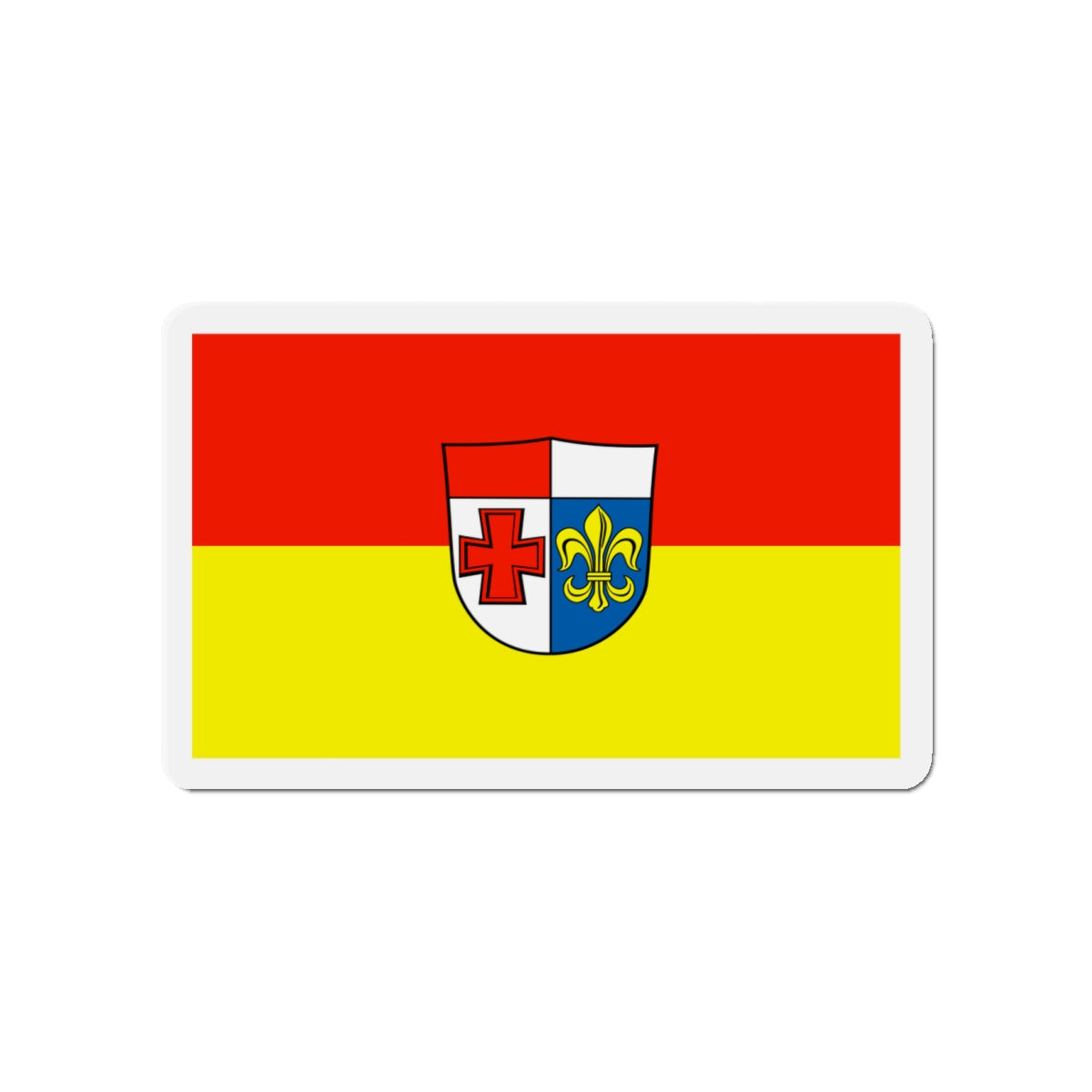 Flag of Augsburg Germany - Die-Cut Magnet-4" x 4"-The Sticker Space