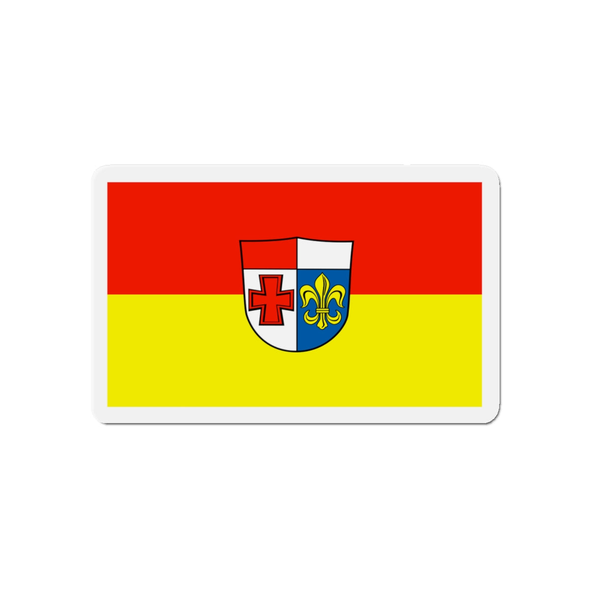 Flag of Augsburg Germany - Die-Cut Magnet-5" x 5"-The Sticker Space