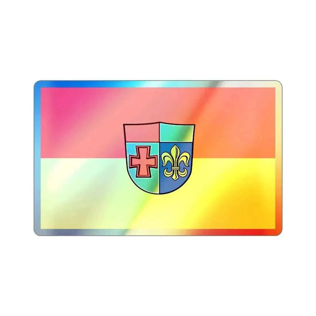 Flag of Augsburg Germany Holographic STICKER Die-Cut Vinyl Decal 2 Inch - The Sticker Space
