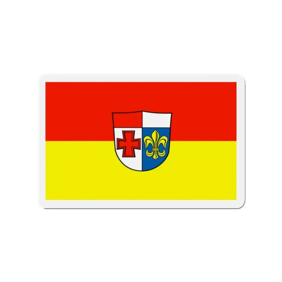 Flag of Augsburg Germany - Refrigerator Magnet 2 Inch - The Sticker Space