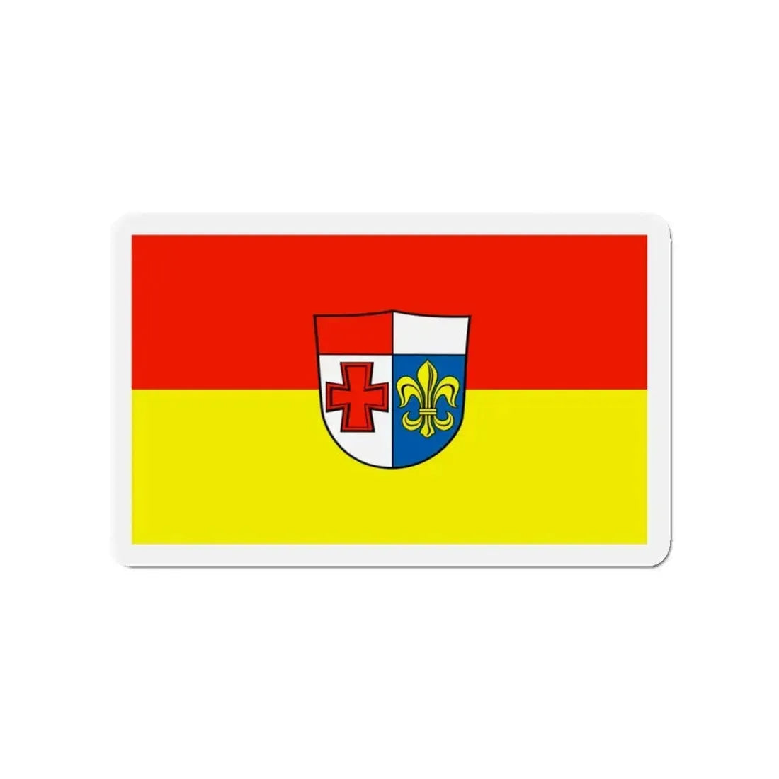 Flag of Augsburg Germany - Refrigerator Magnet 3 Inch - The Sticker Space