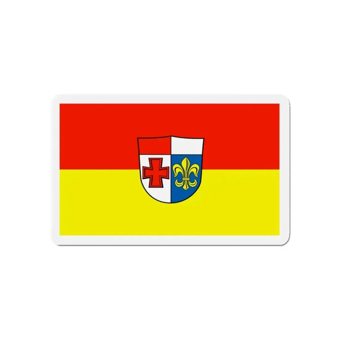 Flag of Augsburg Germany - Refrigerator Magnet 4 Inch - The Sticker Space