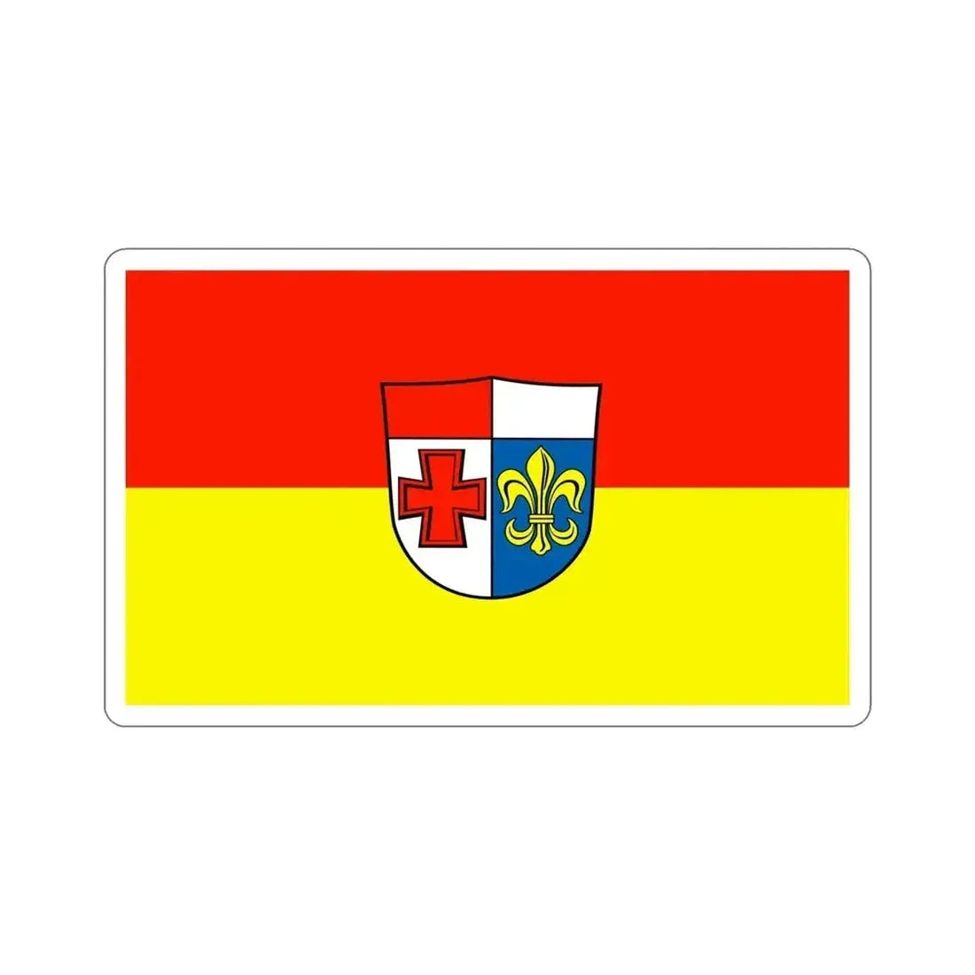 Flag of Augsburg Germany STICKER Vinyl Die-Cut Decal - The Sticker Space