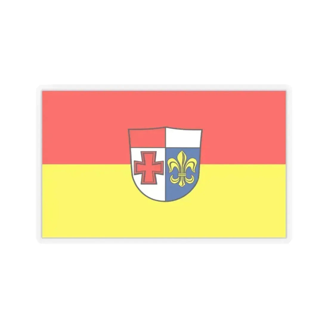 Flag of Augsburg Germany - STICKER Vinyl Kiss-Cut Decal 2 Inch Transparent - The Sticker Space