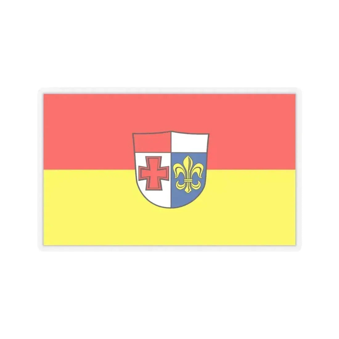 Flag of Augsburg Germany - STICKER Vinyl Kiss-Cut Decal 4 Inch Transparent - The Sticker Space