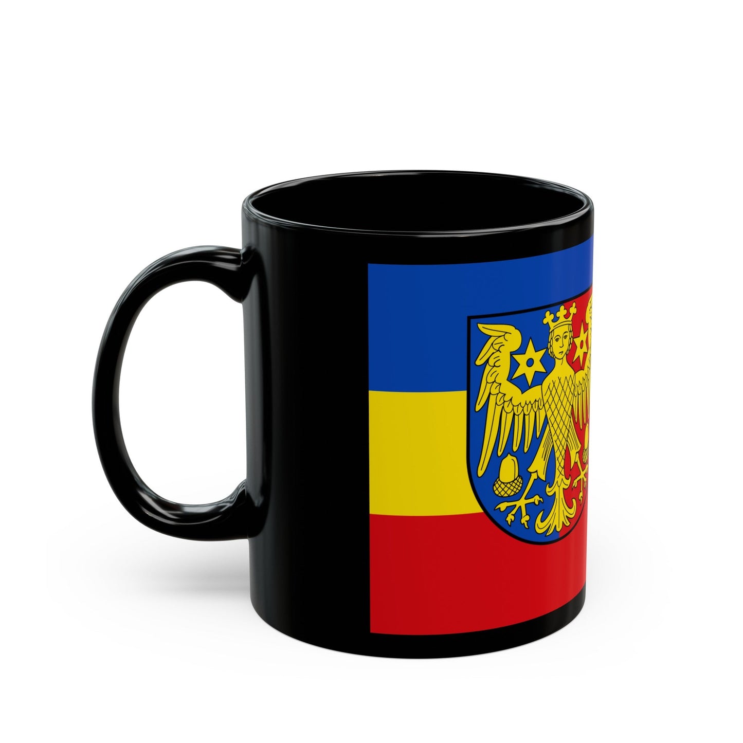 Flag of Aurich Germany - Black Coffee Mug-The Sticker Space