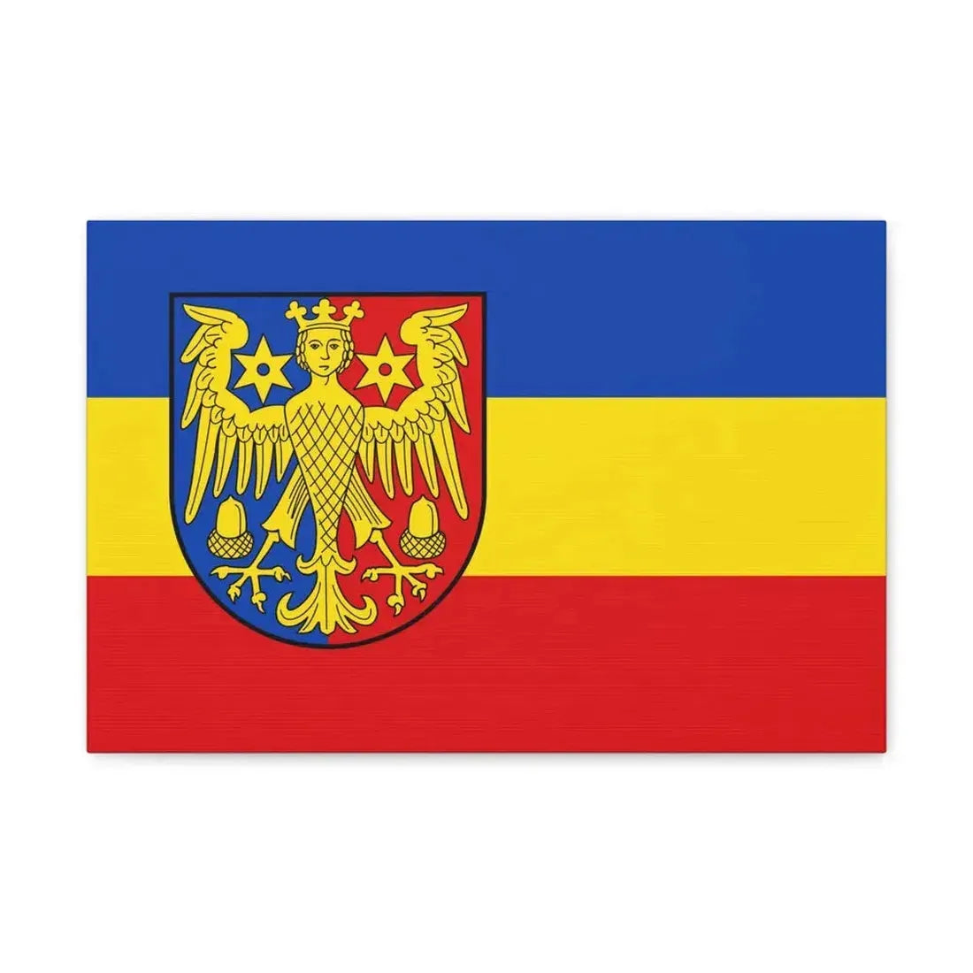 Flag of Aurich Germany - Canvas Wall Art 18″ x 12″ 1.25" - The Sticker Space