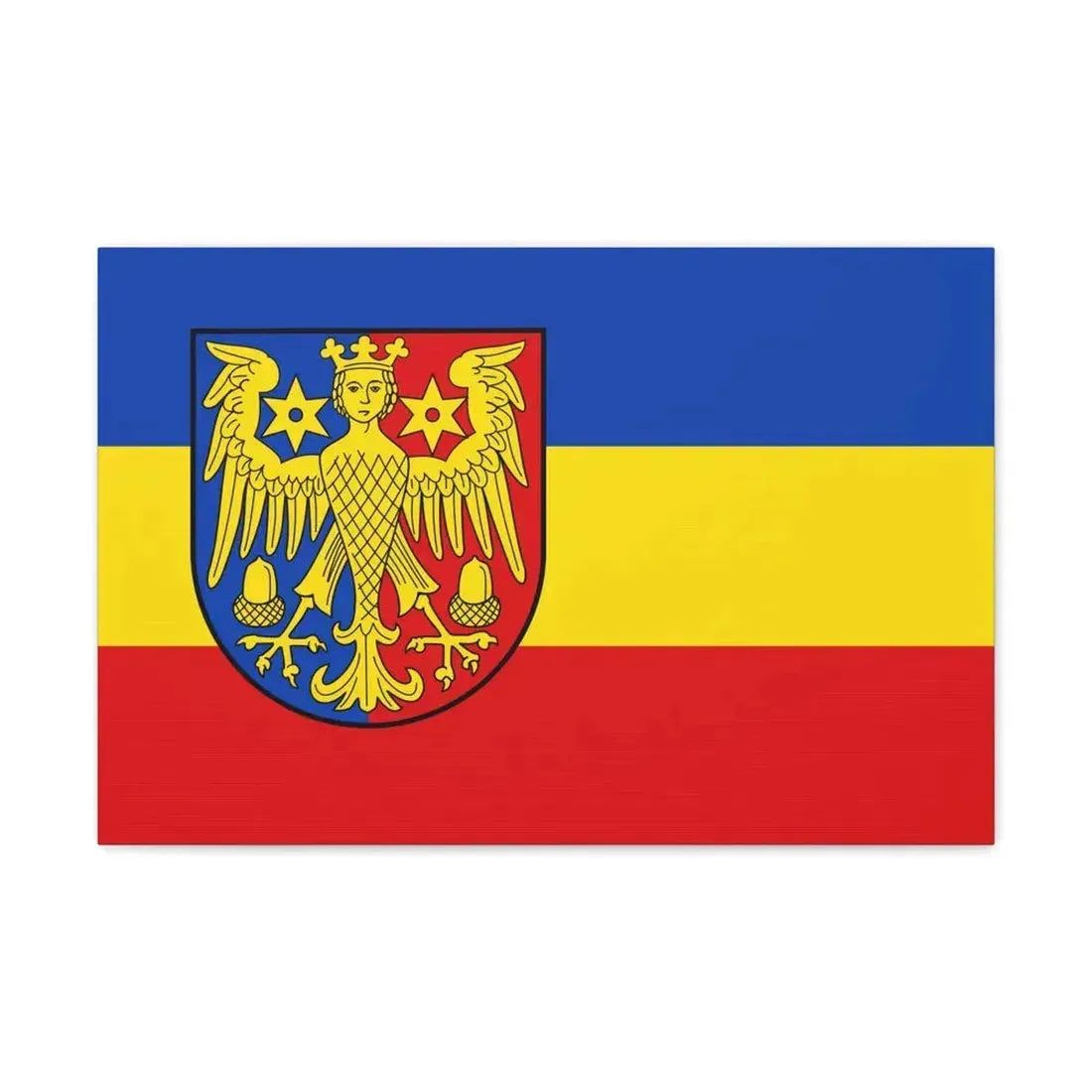 Flag of Aurich Germany - Canvas Wall Art 24″ x 16″ 1.25" - The Sticker Space