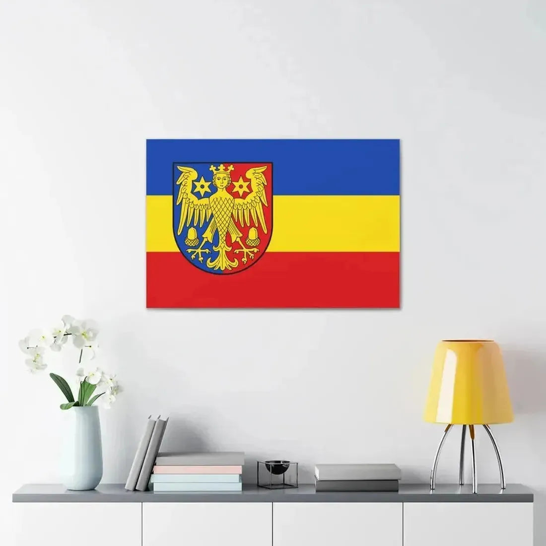 Flag of Aurich Germany - Canvas Wall Art - The Sticker Space