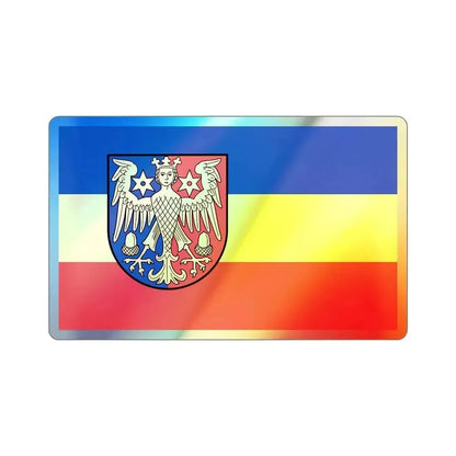 Flag of Aurich Germany Holographic STICKER Die-Cut Vinyl Decal 5 Inch - The Sticker Space
