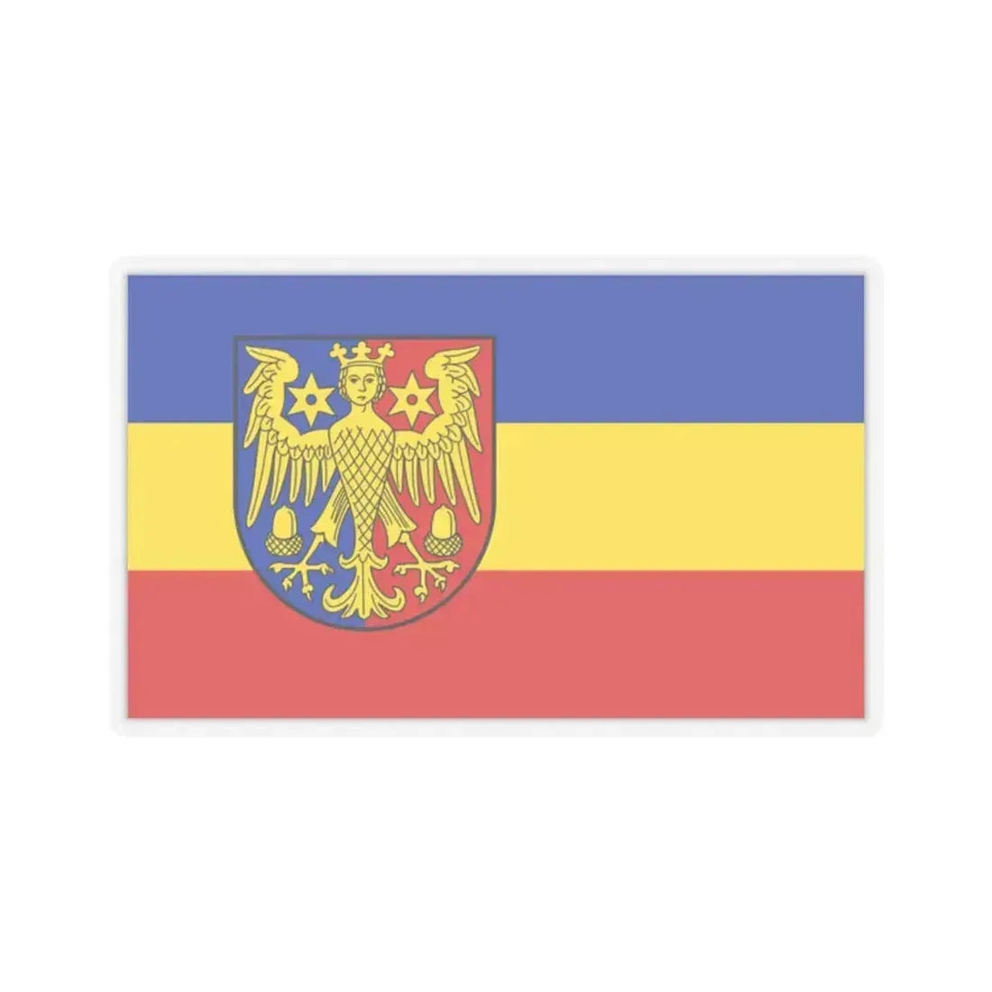 Flag of Aurich Germany - STICKER Vinyl Kiss-Cut Decal 2 Inch Transparent - The Sticker Space