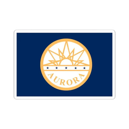 Flag of Aurora Colorado (United States) STICKER Vinyl Kiss-Cut Decal 2 Inch White - The Sticker Space