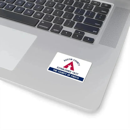 Flag of Austin County Texas (United States) STICKER Vinyl Kiss-Cut Decal - The Sticker Space