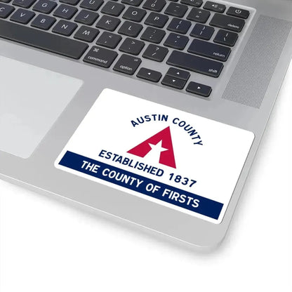 Flag of Austin County Texas (United States) STICKER Vinyl Kiss-Cut Decal - The Sticker Space