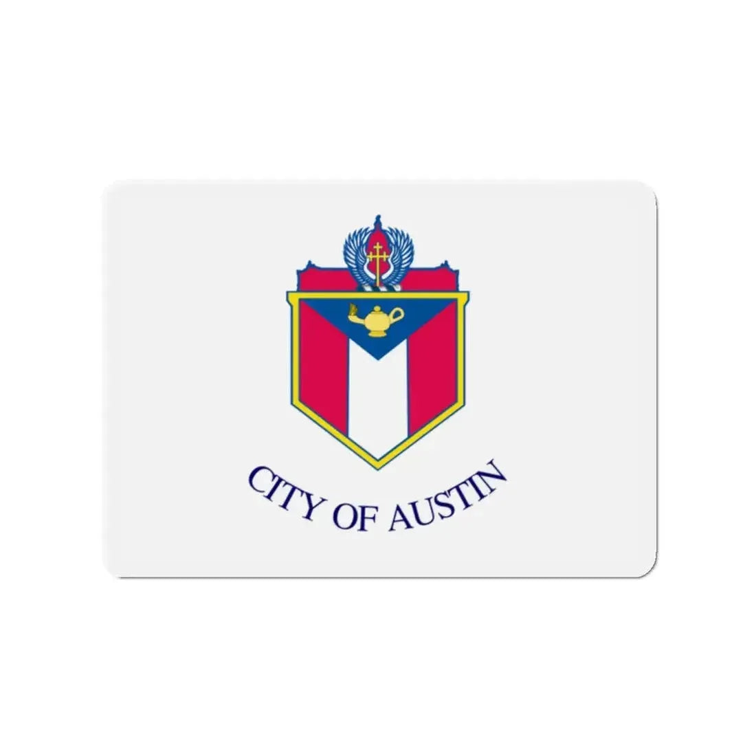 Flag of Austin Texas - Refrigerator Magnet 2 Inch - The Sticker Space