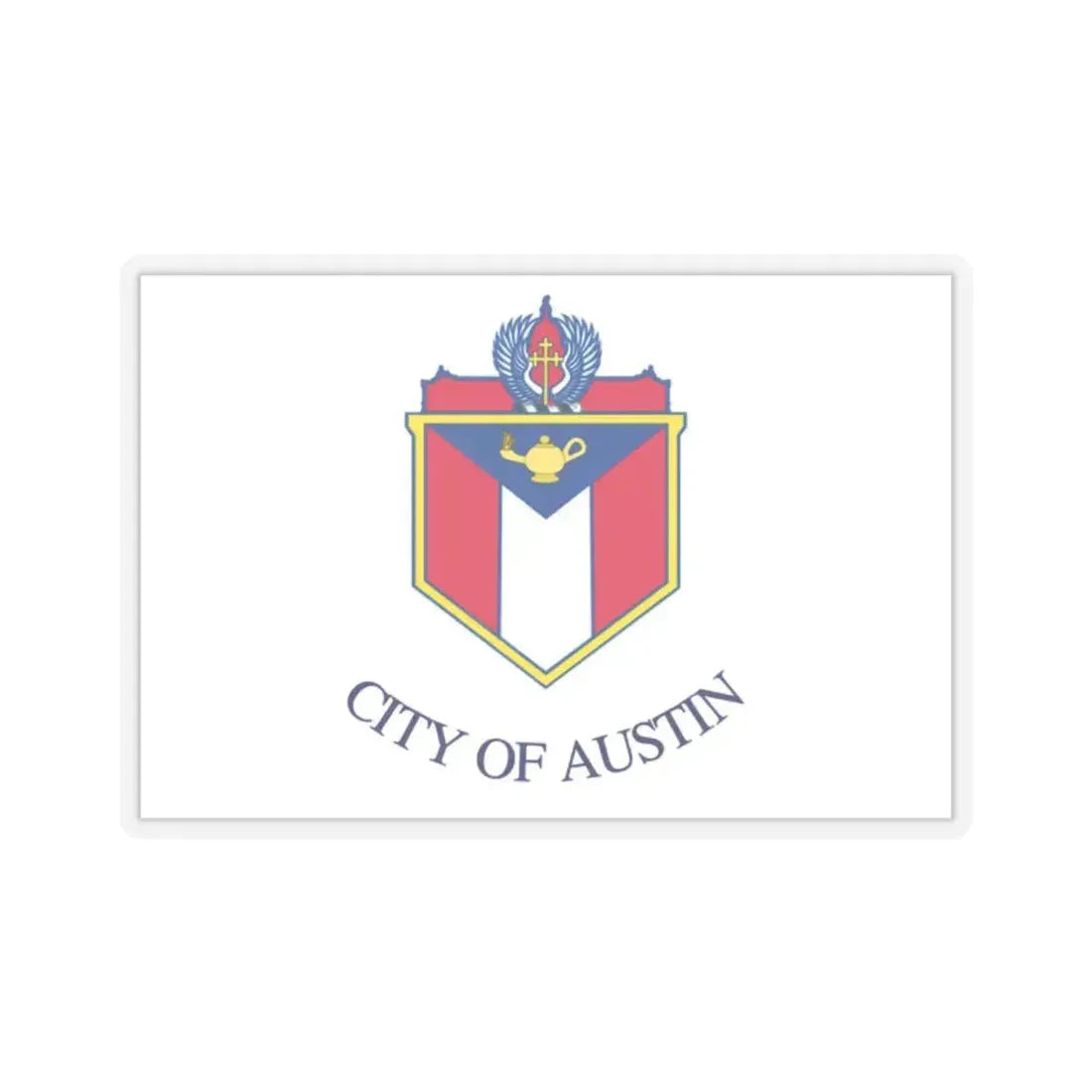 Flag of Austin, Texas - STICKER Vinyl Kiss-Cut Decal 2 Inch Transparent - The Sticker Space