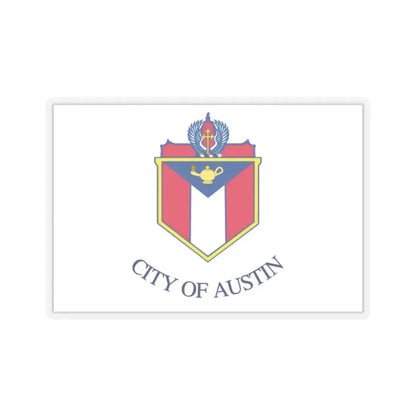Flag of Austin, Texas - STICKER Vinyl Kiss-Cut Decal 2 Inch Transparent - The Sticker Space