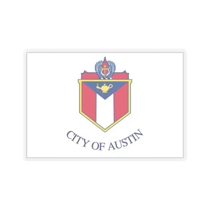 Flag of Austin, Texas - STICKER Vinyl Kiss-Cut Decal 3 Inch Transparent - The Sticker Space