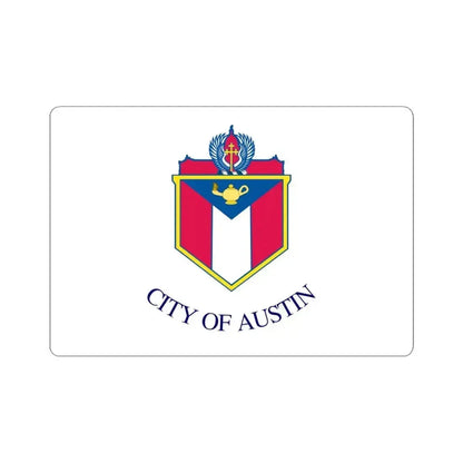 Flag of Austin Texas (United States) STICKER Vinyl Kiss-Cut Decal 6 Inch White - The Sticker Space