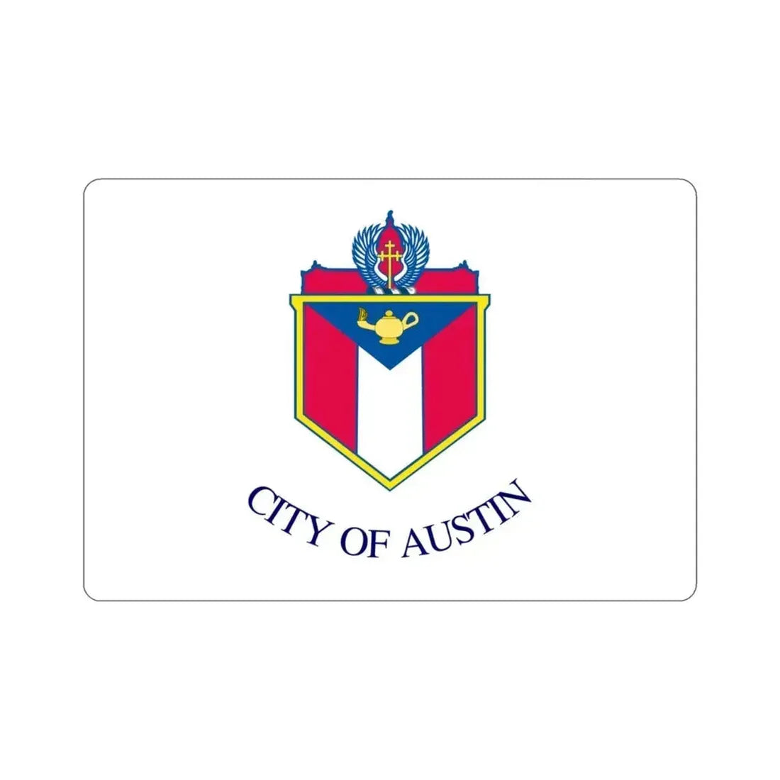 Flag of Austin Texas USA STICKER Vinyl Die-Cut Decal 3 Inch - The Sticker Space