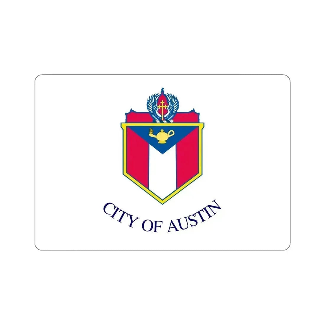 Flag of Austin Texas USA STICKER Vinyl Die-Cut Decal 5 Inch - The Sticker Space