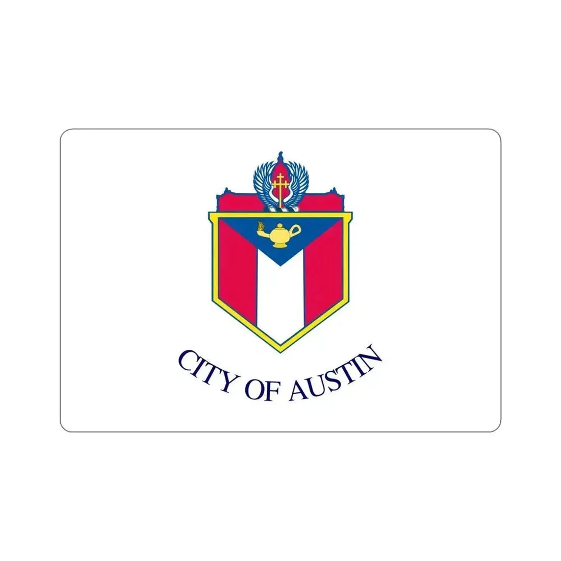 Flag of Austin Texas USA STICKER Vinyl Die-Cut Decal 6 Inch - The Sticker Space