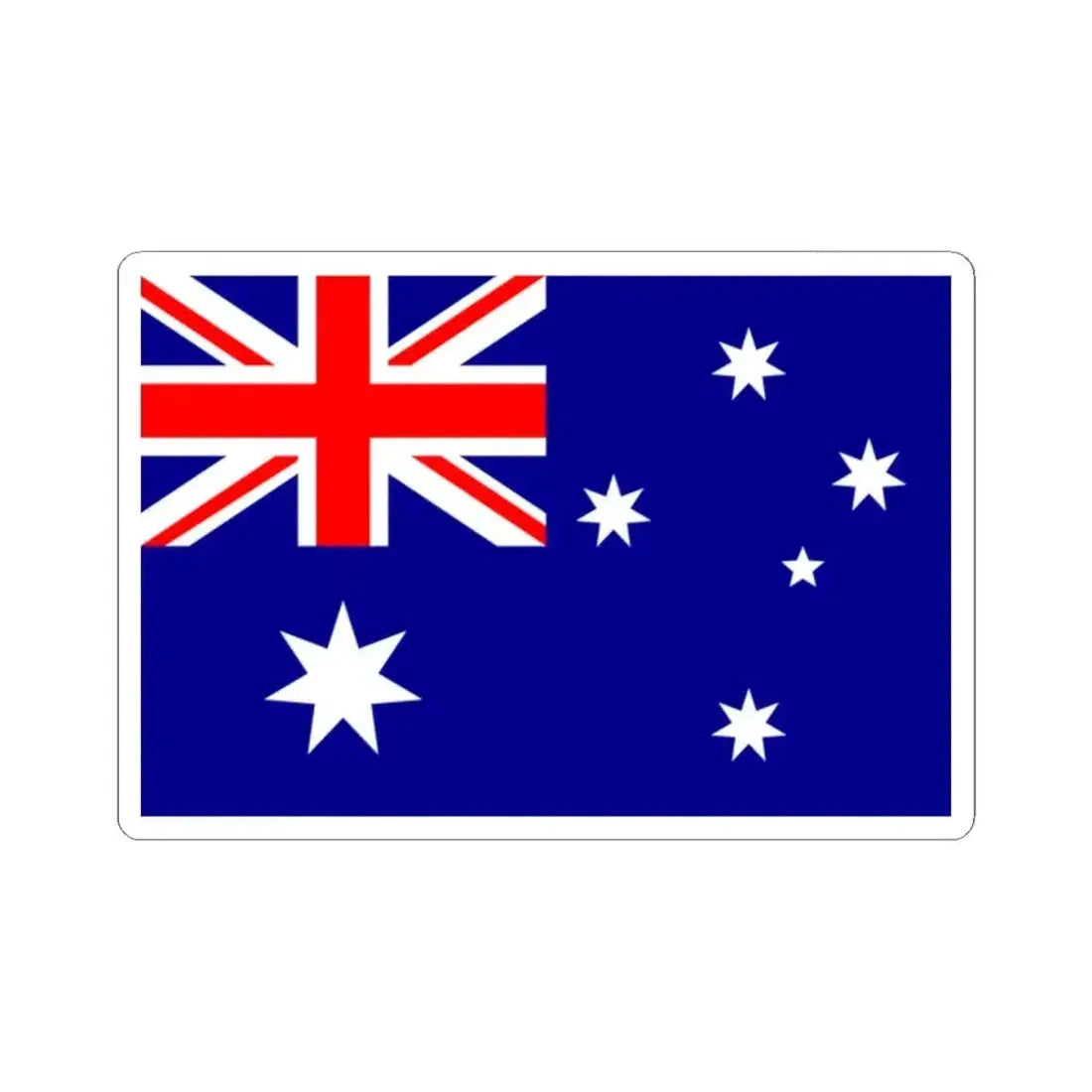 Flag of Australia 3-2 (Australia) STICKER Vinyl Kiss-Cut Decal 2 Inch White - The Sticker Space