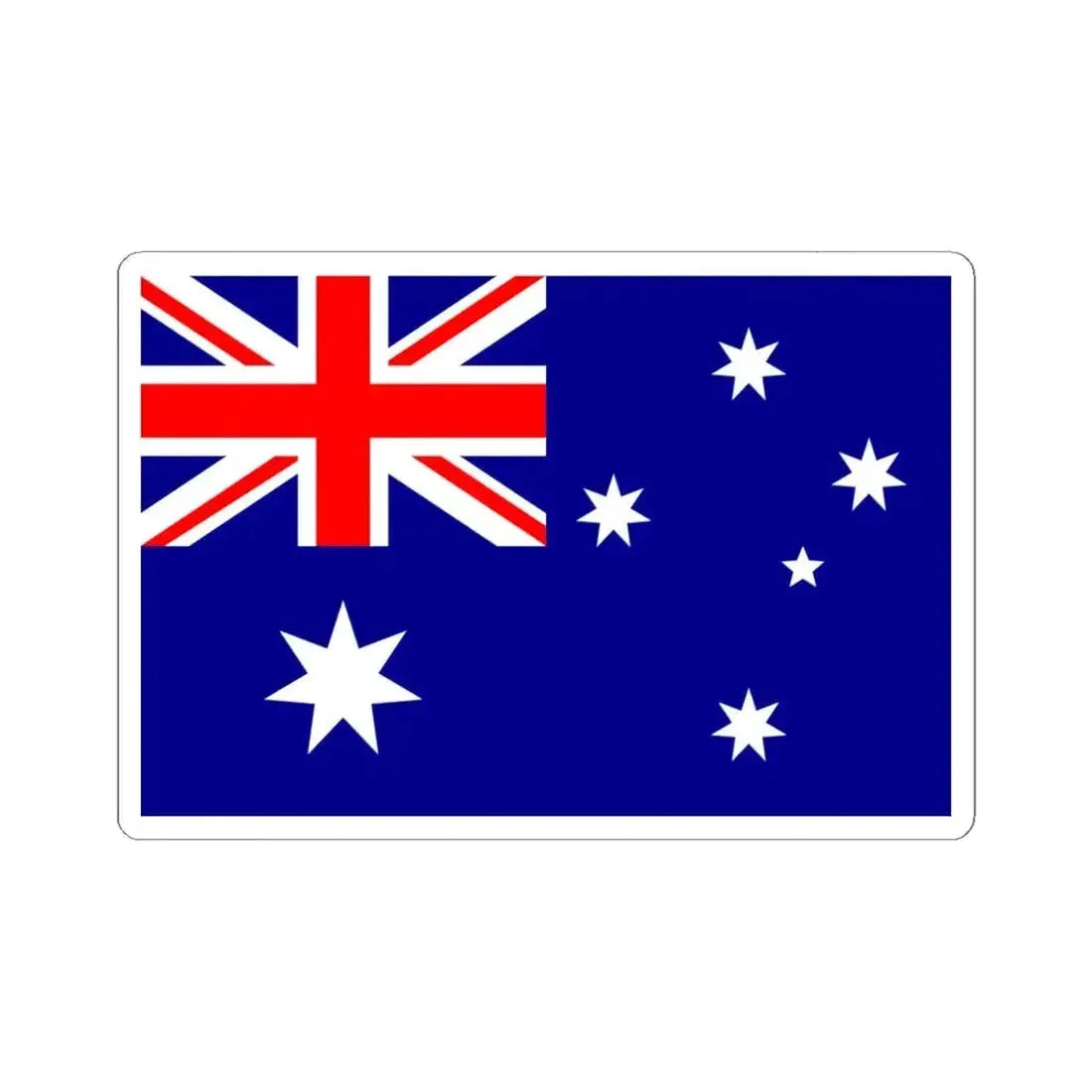 Flag of Australia 3-2 (Australia) STICKER Vinyl Kiss-Cut Decal 6 Inch White - The Sticker Space