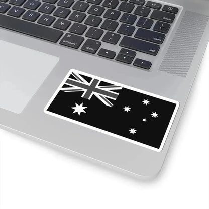 Flag of Australia black and white (Australia) STICKER Vinyl Kiss-Cut Decal - The Sticker Space