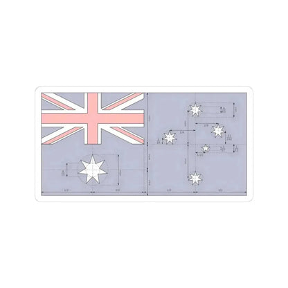 Flag of Australia construction sheet (Australia) STICKER Vinyl Kiss-Cut Decal 3 Inch White - The Sticker Space