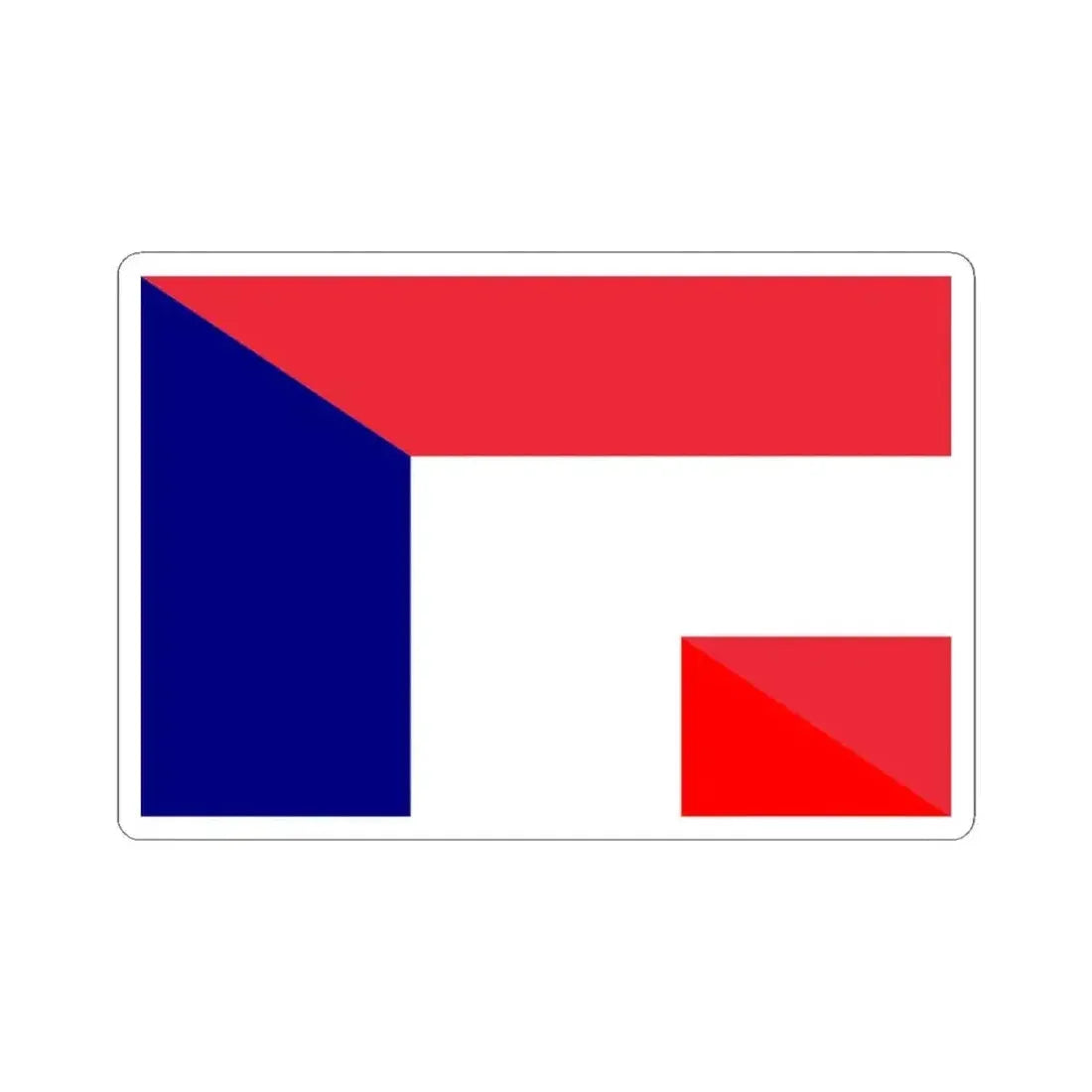 Flag of Austria and France (Austria) STICKER Vinyl Kiss-Cut Decal 4 Inch White - The Sticker Space